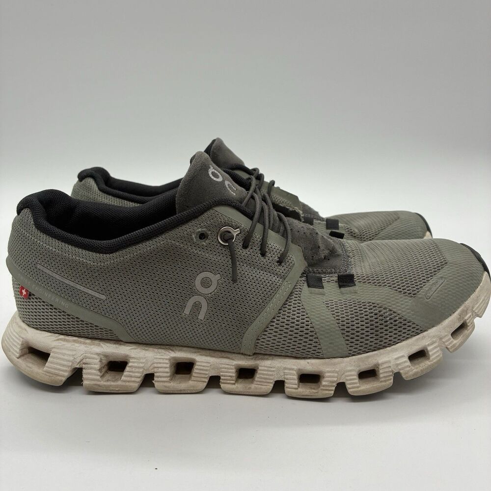 On Running Cloud Womens Size 9 Olive Green Khaki Mesh Running Shoes Sneakers